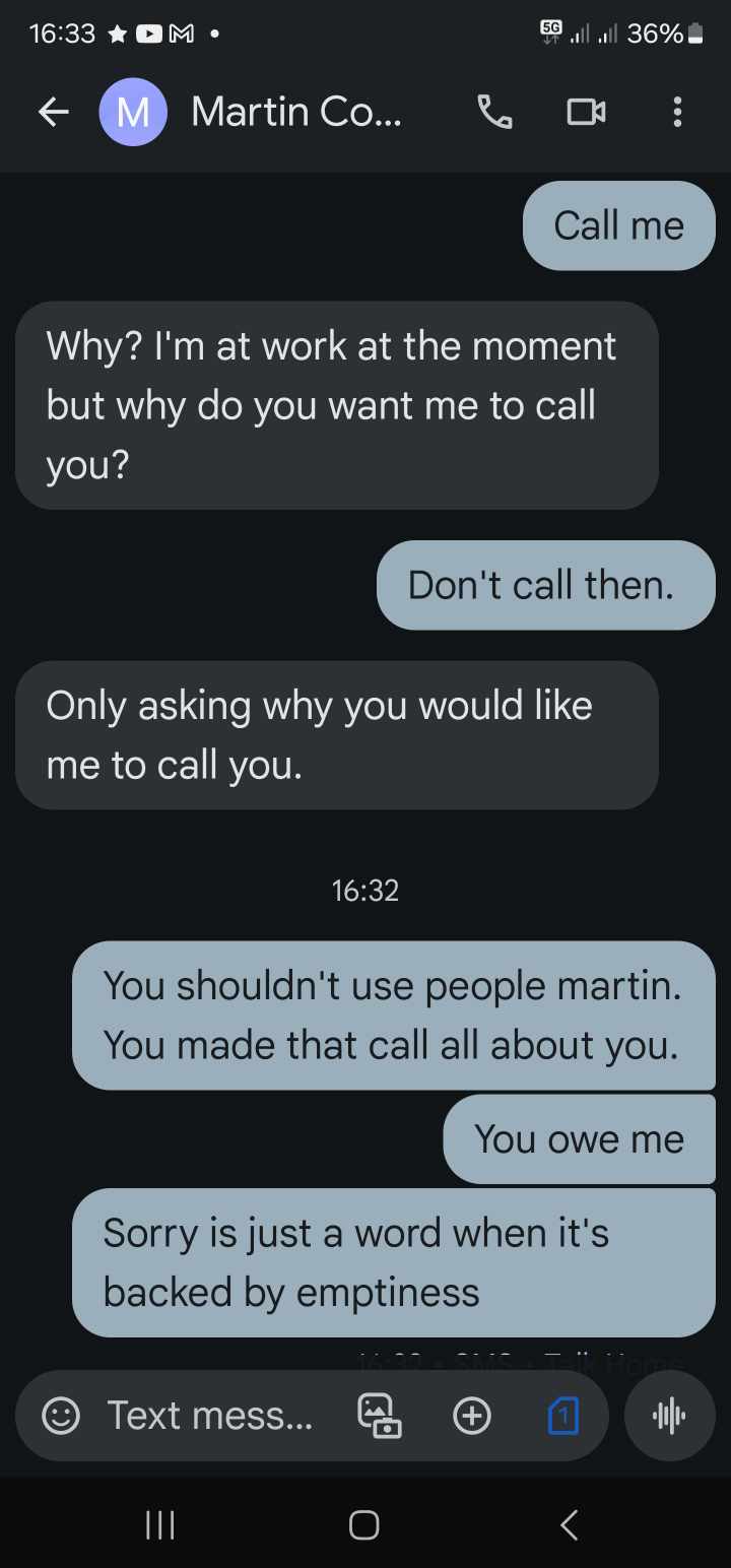 It’s not Martin’s fault, that he uses people.